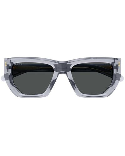 Gucci Geometric Frame Sunglasses - Black