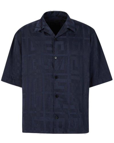 Givenchy 4g Motif Short-sleeved Shirt - Blue