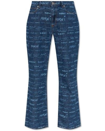 Marni Jeans With Logo - Blue