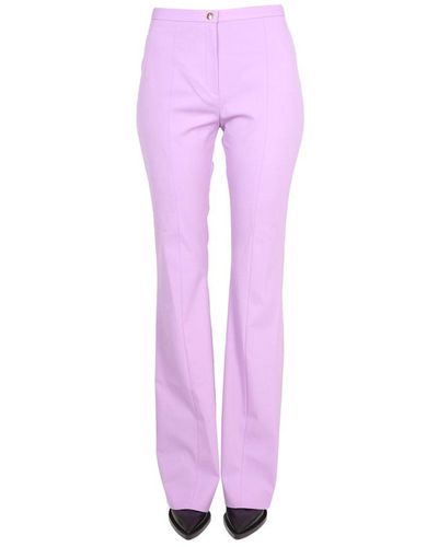 Patou Curved Seam Slim Fit Pants - Pink