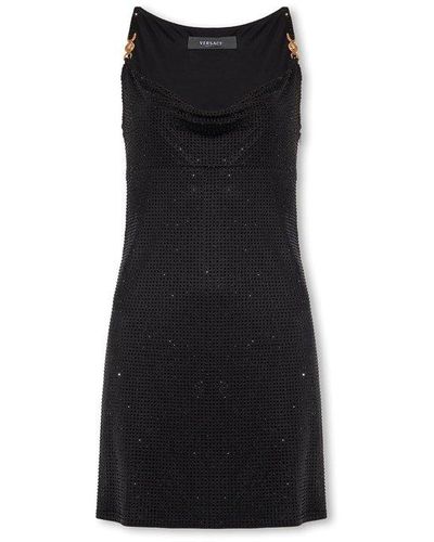 Versace Sequinned Dress - Black
