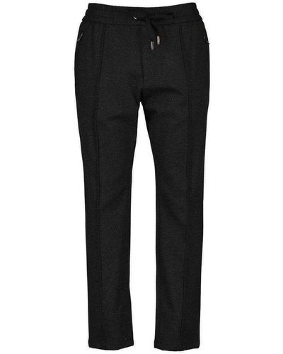 Dolce & Gabbana Straight-leg Elastic Waist Trousers - Black