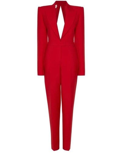 Alexander McQueen All In One Suit - Red