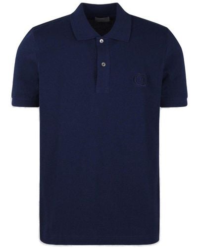 Dior Cd Icon Embroidery Polo Shirt - Blue