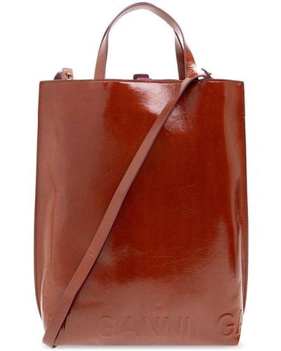 Ganni Shopper Bag - Red