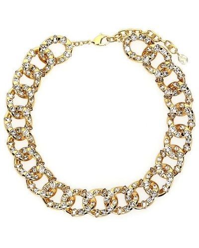 Swarovski Dextera Embellished Necklace - Metallic