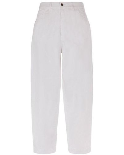 Societe Anonyme Wide Leg Tapered Jeans - White