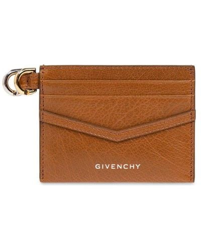 Givenchy Card Case With Logo, - Brown