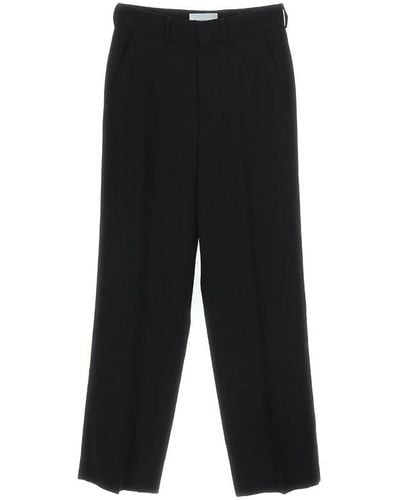 Casablancabrand Mid-rise Wide-leg Trousers - Black
