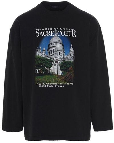 Balenciaga Sacre Coeur Long-sleeve T-shirt - Black