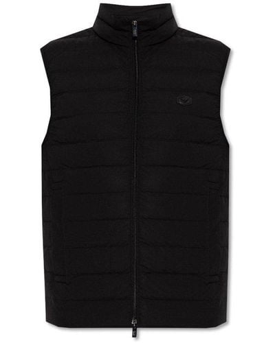Emporio Armani Quilted Vest, - Black