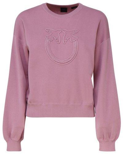 Pinko Crewneck Sleeved Sweater - Pink