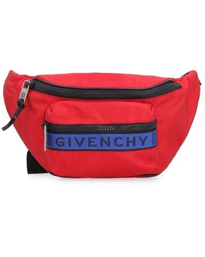 Givenchy Light-3 Nylon Belt Bag With Logo - Red