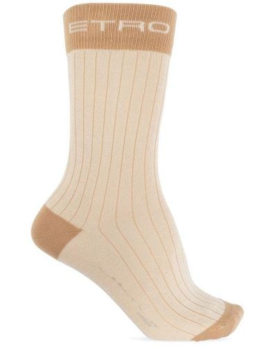 Etro Cotton Socks, - Natural