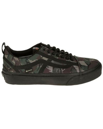 Vans Camouflage-print Lace-up Sneakers - Black