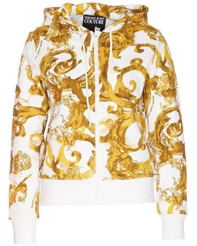Versace Watercolour Couture Sweatshirt - Metallic