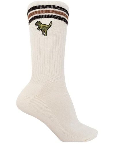 COACH Socks With Logo - White