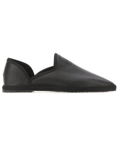 The Row Friulane Leather Shoes - Black