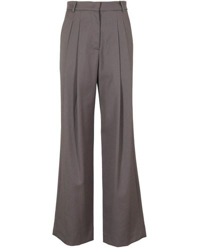 Low Classic High-waisted Pants - Grey