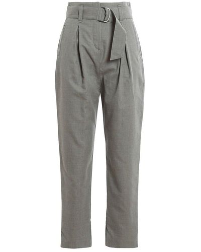 Pinko High-waist Tailored Pants - Gray