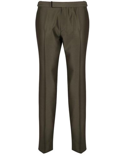 Tom Ford Pressed-crease Tapered Leg Pants - Gray