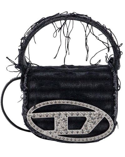DIESEL 1dr Xs Embellished Distressed Mini Tote Bag - Black