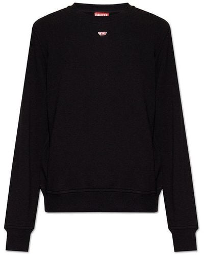 DIESEL S-ginn-d Logo-appliqué Sweatshirt - Black