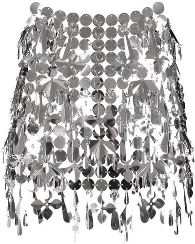 Rabanne Graphic Chainmail Mini Skirt - Metallic