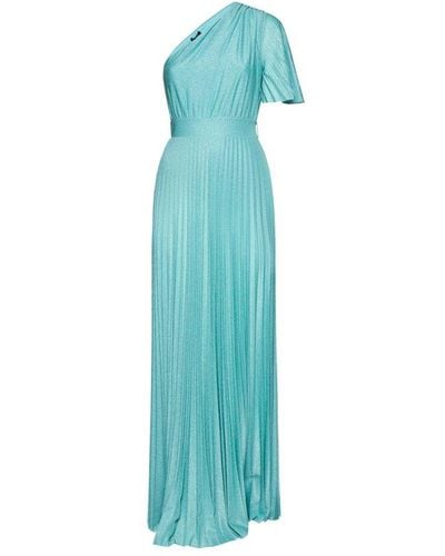Liu Jo Off-shoulder Shimmery Pleated Dress - Blue