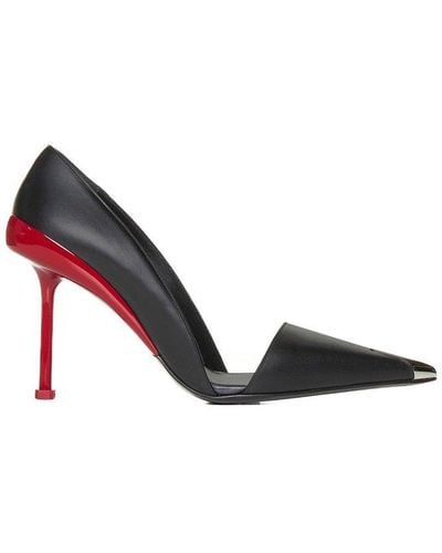 Alexander McQueen Pointed-toe High-heeled Pumps - Black