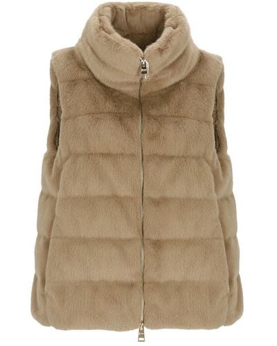 Herno Quilted Padded Gilet - Natural