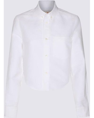 Marni Long Sleeved Buttoned Shirt - White