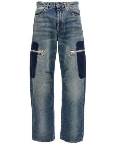 Palm Angels Reserve Dye Carrot Jeans - Blue