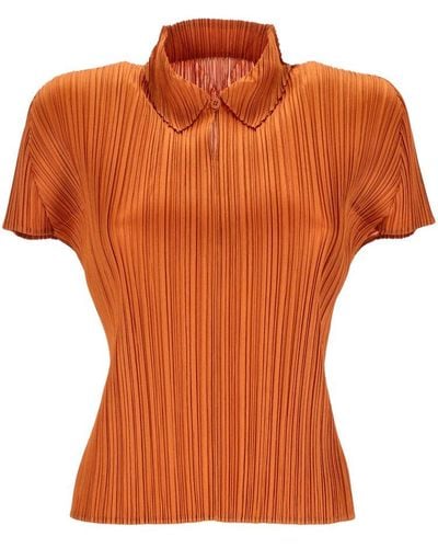 Pleats Please Issey Miyake Monthly Colors April Top - Orange