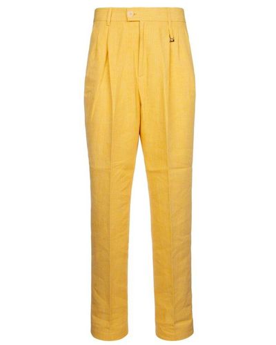 Jacquemus Le Raphia Madeiro Straight-leg Trousers - Yellow
