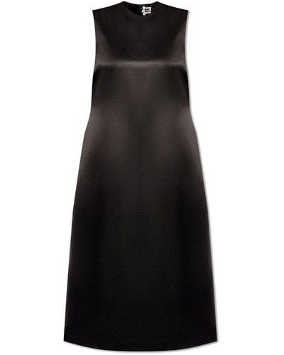 Noir Kei Ninomiya Satin Sleeveless Dress - Black