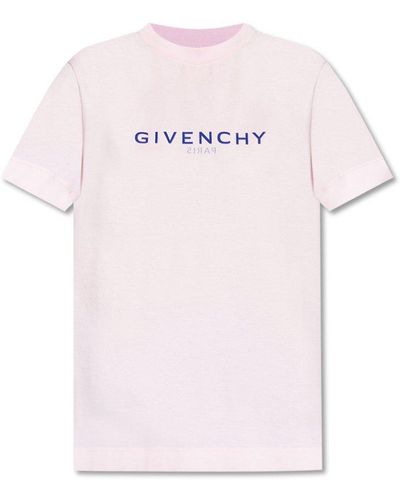 Givenchy Logo Printed Crewneck T-shirt - Pink