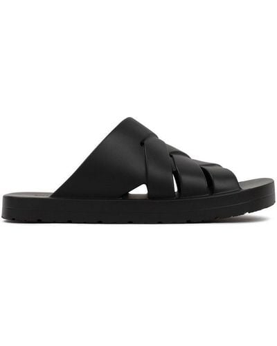 Bottega Veneta Intreccio Slip-on Sandals - Black