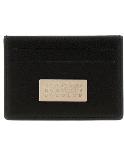 MM6 by Maison Martin Margiela Numeric Signature Wallets, Card Holders - Black