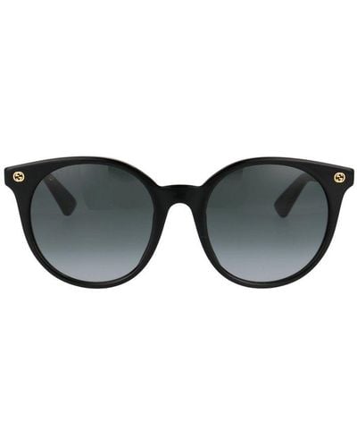 Gucci Round Frame Sunglasses - Black