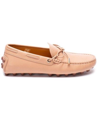 Tod's Gommino Macro Almond-toe Loafers - Pink