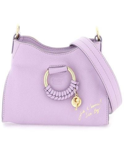 See By Chloé "Small Joan Shoulder Bag With Cross - Purple