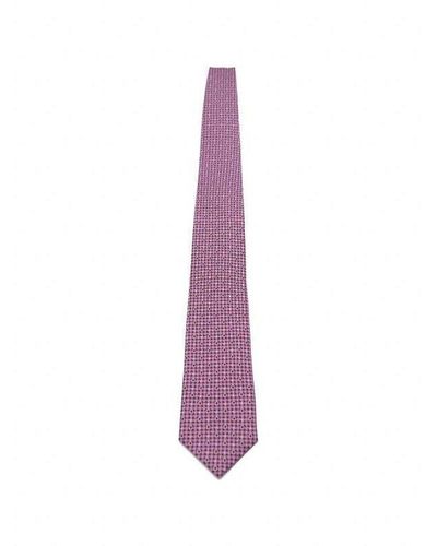 Ferragamo Gancini Patterned Tie - Pink