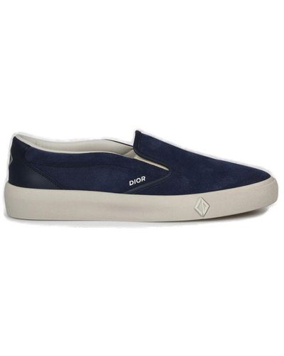 Dior Logo Detailed Slip-on Trainers - Blue