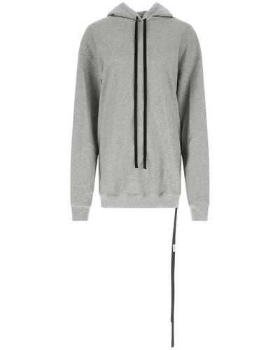 Ann Demeulemeester Drawstring Oversized-fit Hoodie - Gray