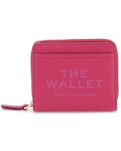Marc Jacobs The Leather Mini Compact Wallet - Pink