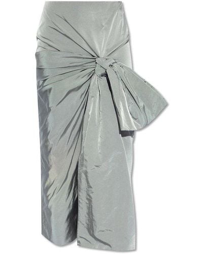 Alexander McQueen Knotted Skirt, - Grey