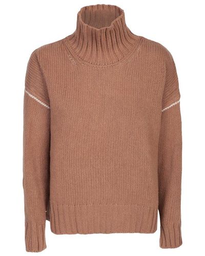 Woolrich Cozy Turtleneck Knitted Sweater - Brown