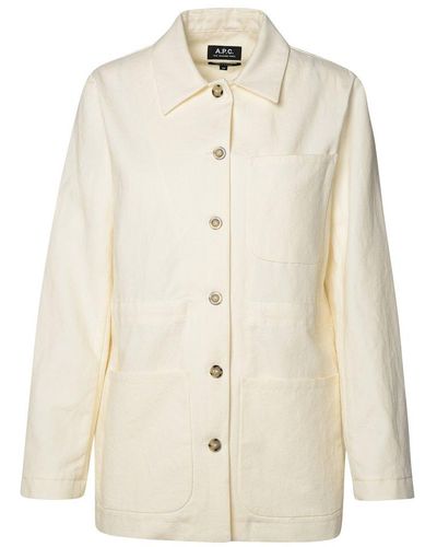 A.P.C. Long-sleeved Button-up Jacket - Natural