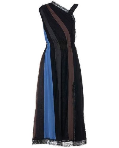 Koche Slit-detailed Dress - Blue